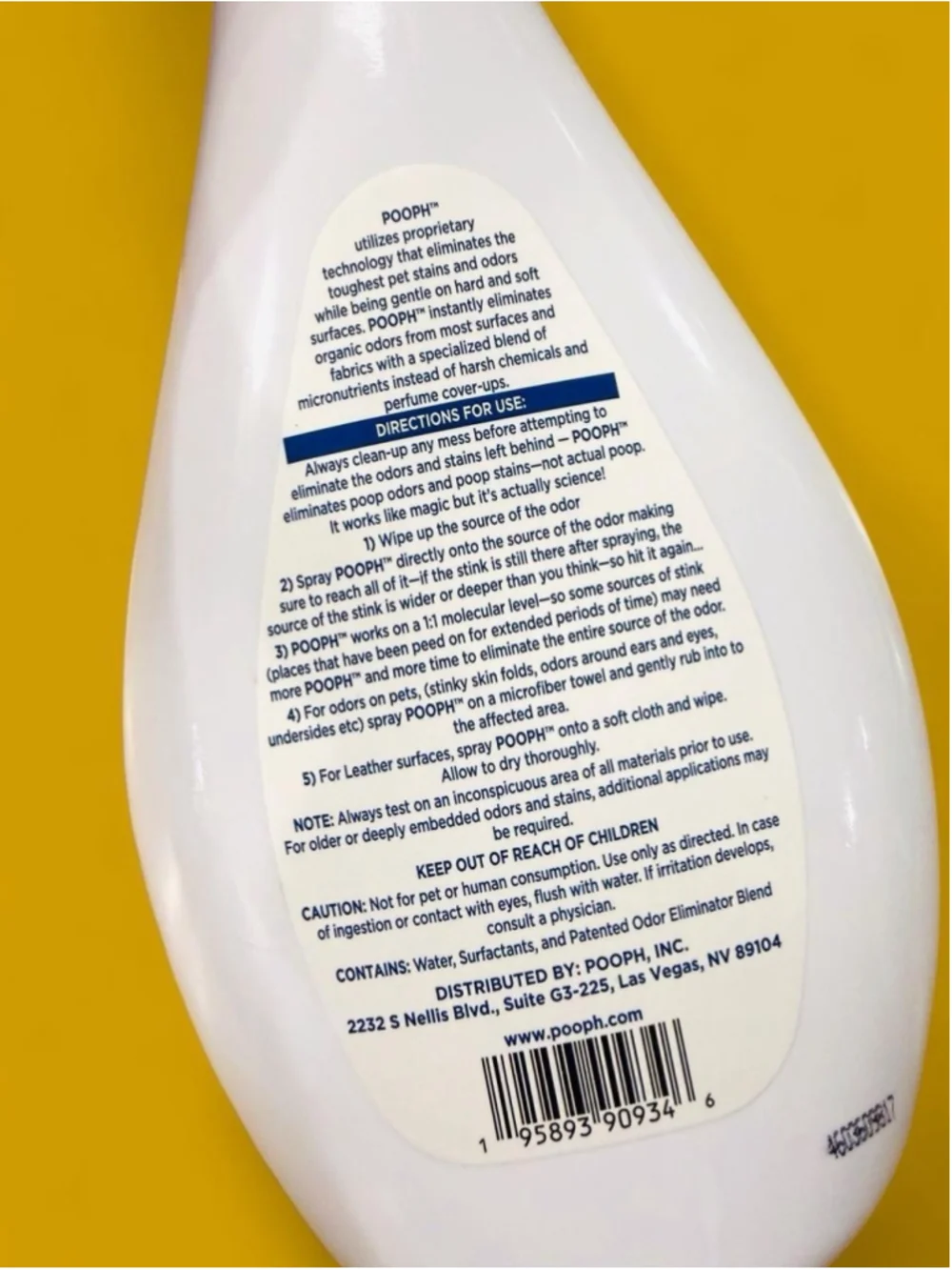 POOPH Pet Odor & Stain Eliminator 32 oz Spray Clothing Shoes Fabric Reseller NEW